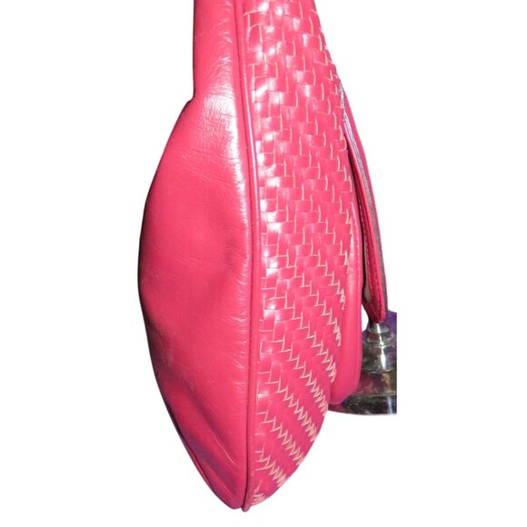 Coach 2012 Kristin Woven Maroon Leather Hobo Handbag - Picture 4 of 10